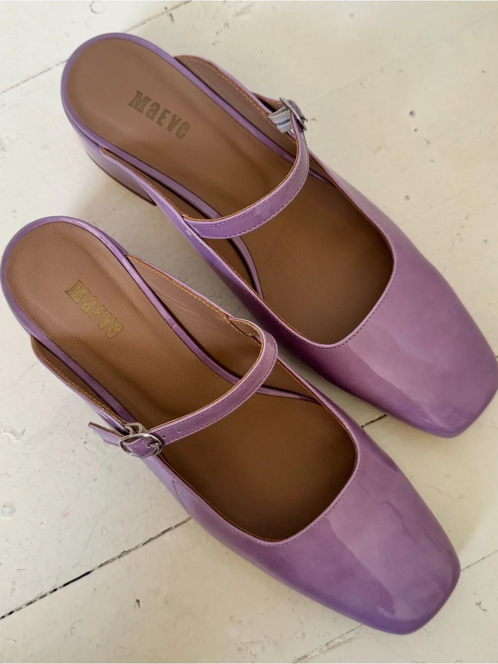 Anthropologie Maeve Mary Jane Mule Heels - Picture 3 of 5